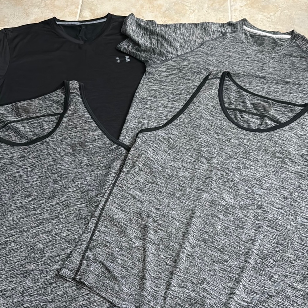 Under Armour Men's Athletic Tank & Tee Set - Gray/Black
